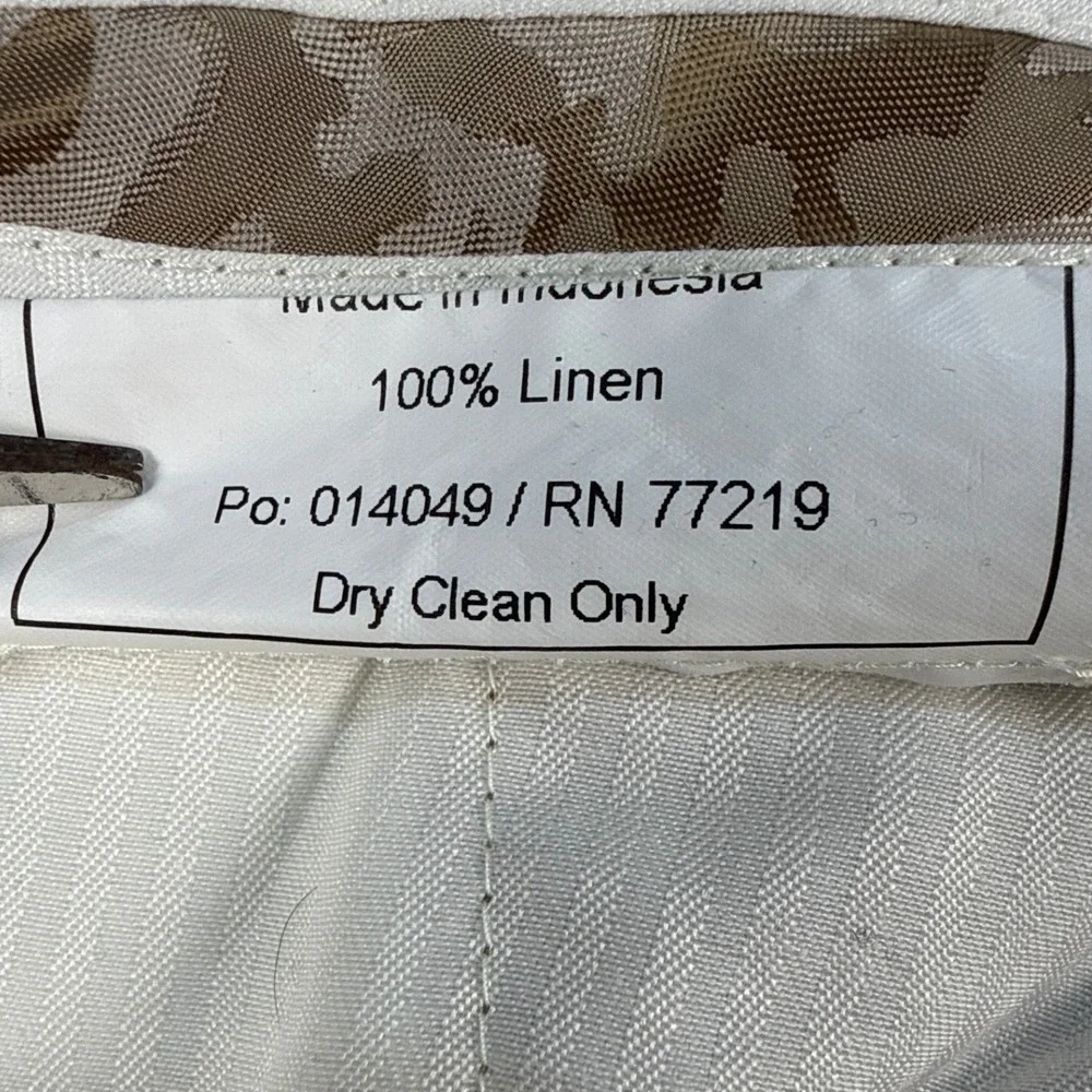 Joseph Abboud Linen Pants Mens 38x30 JOE Slim Fit Separates Tan EUC